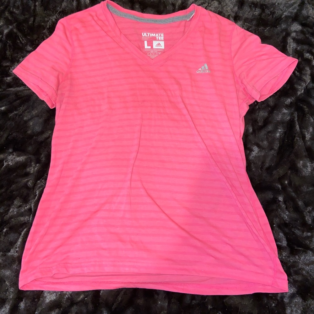 Pink ultimate tee adidas shirt
